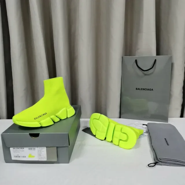 Balenciaga Speed Trainer Neon Yellow Lifestyle Sneakers 4