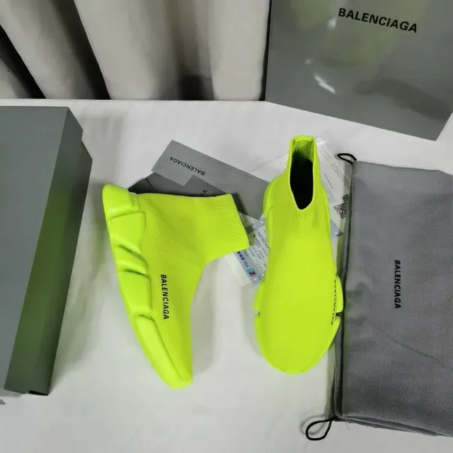 Balenciaga Speed Trainer Neon Yellow Lifestyle Sneakers 6