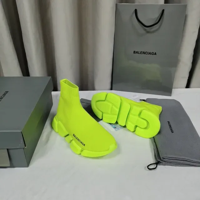 Balenciaga Speed Trainer Neon Yellow Lifestyle Sneakers 7