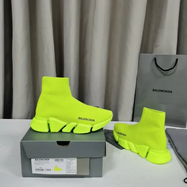Balenciaga Speed Trainer Neon Yellow Lifestyle Sneakers 8