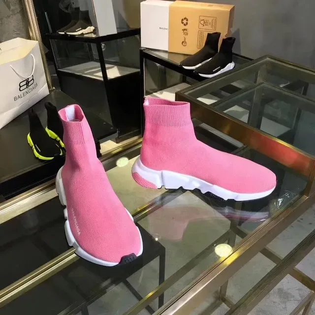 Balenciaga Speed Trainer rose ajustement chaussette style de vie sneakers 3