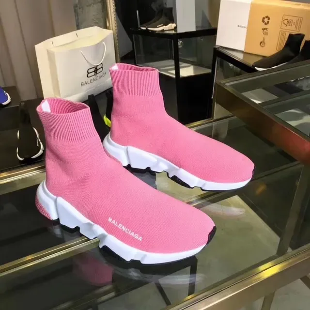 Balenciaga Speed Trainer rose ajustement chaussette style de vie sneakers 4