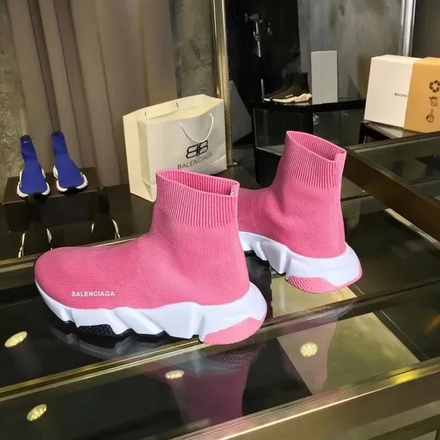 Balenciaga Speed Trainer rose ajustement chaussette style de vie sneakers 5