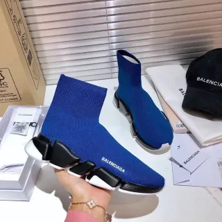 Balenciaga Speed Trainer Royal Blue Black White حذاء رياضي أسلوب حياة