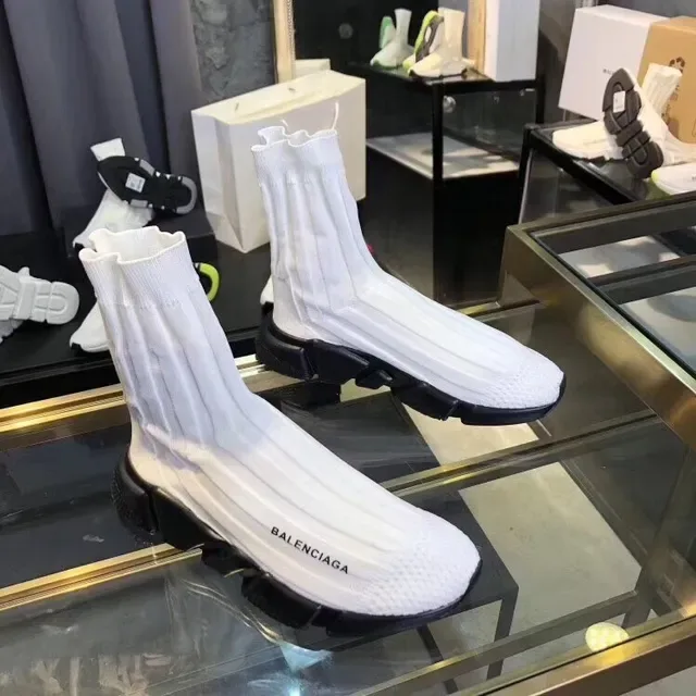 Balenciaga Speed Trainer أبيض وأسود Lifestyle Sneakers 5