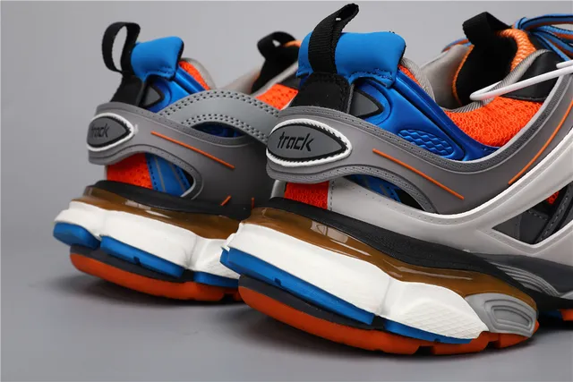 Balenciaga Track Sneaker Branco Laranja Azul Cinza Tênis Chunky 2