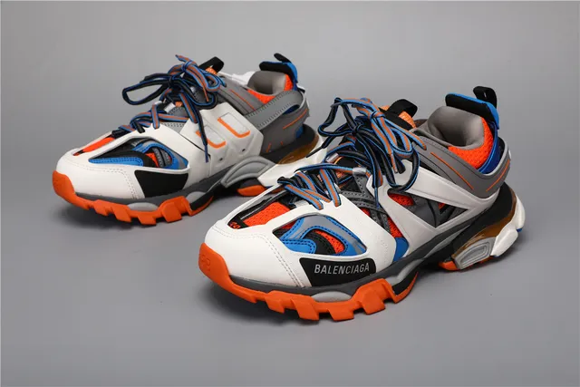 Balenciaga Track Sneaker Branco Laranja Azul Cinza Tênis Chunky 5