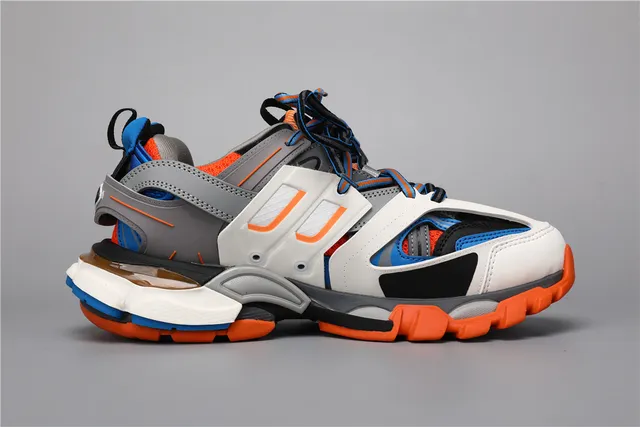 Balenciaga Track Sneaker Branco Laranja Azul Cinza Tênis Chunky 8