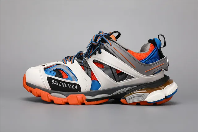 Balenciaga Track Sneaker Branco Laranja Azul Cinza Tênis Chunky 9