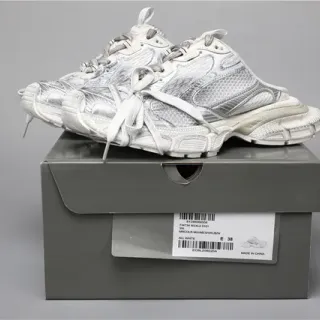 Balenciaga Track Trainer حذاء رياضي أبيض كامل