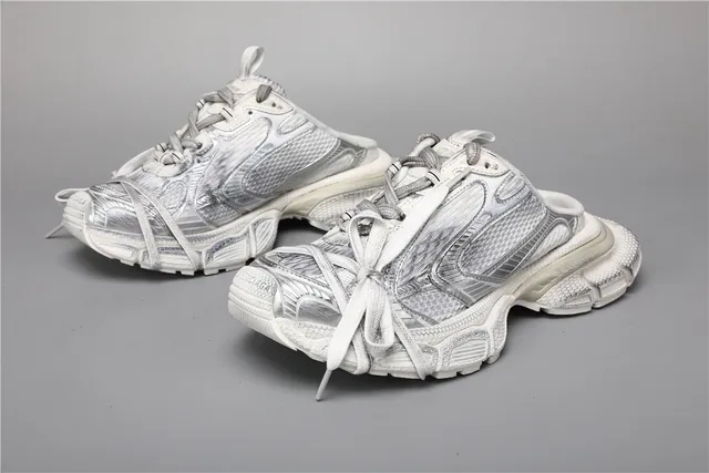 Balenciaga Track Trainer حذاء رياضي أبيض كامل 5