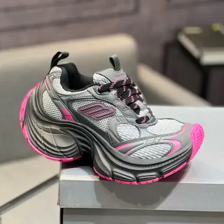 البلنسجيا Track Trainer رمادي أسود وردي سميك حذاء رياضي
