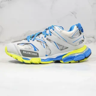 Balenciaga Track Trainer Gris Azul Amarillo Neón Zapatillas Gruesas