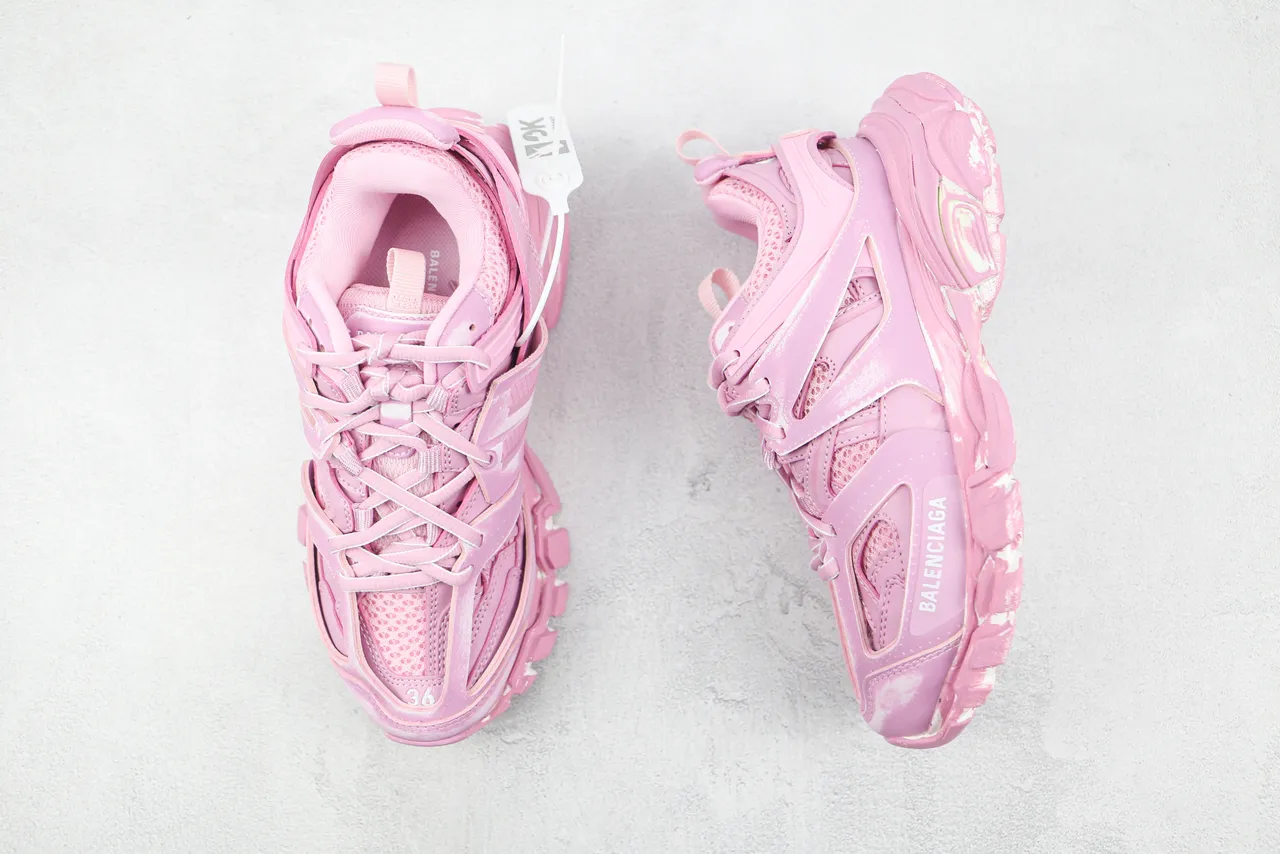 Balenciaga Track Trainer Chaussures roses chunky 3