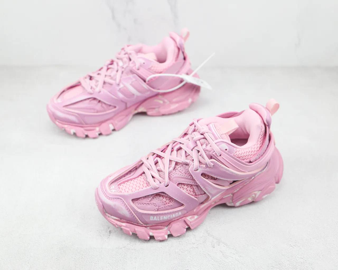 Balenciaga Track Trainer Chaussures roses chunky 4