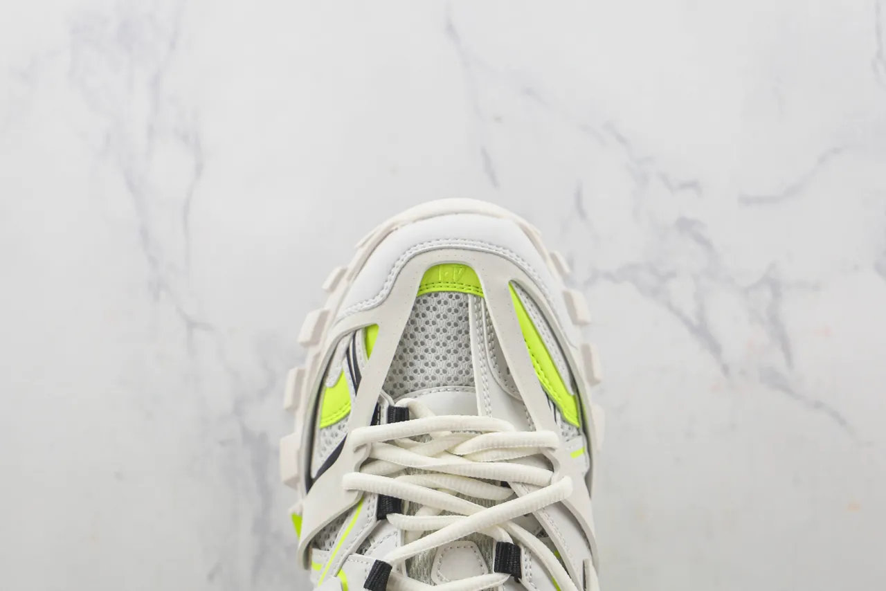 Balenciaga Track Trainer Sneakers Chunky Blanc Beige Vert Néon 6