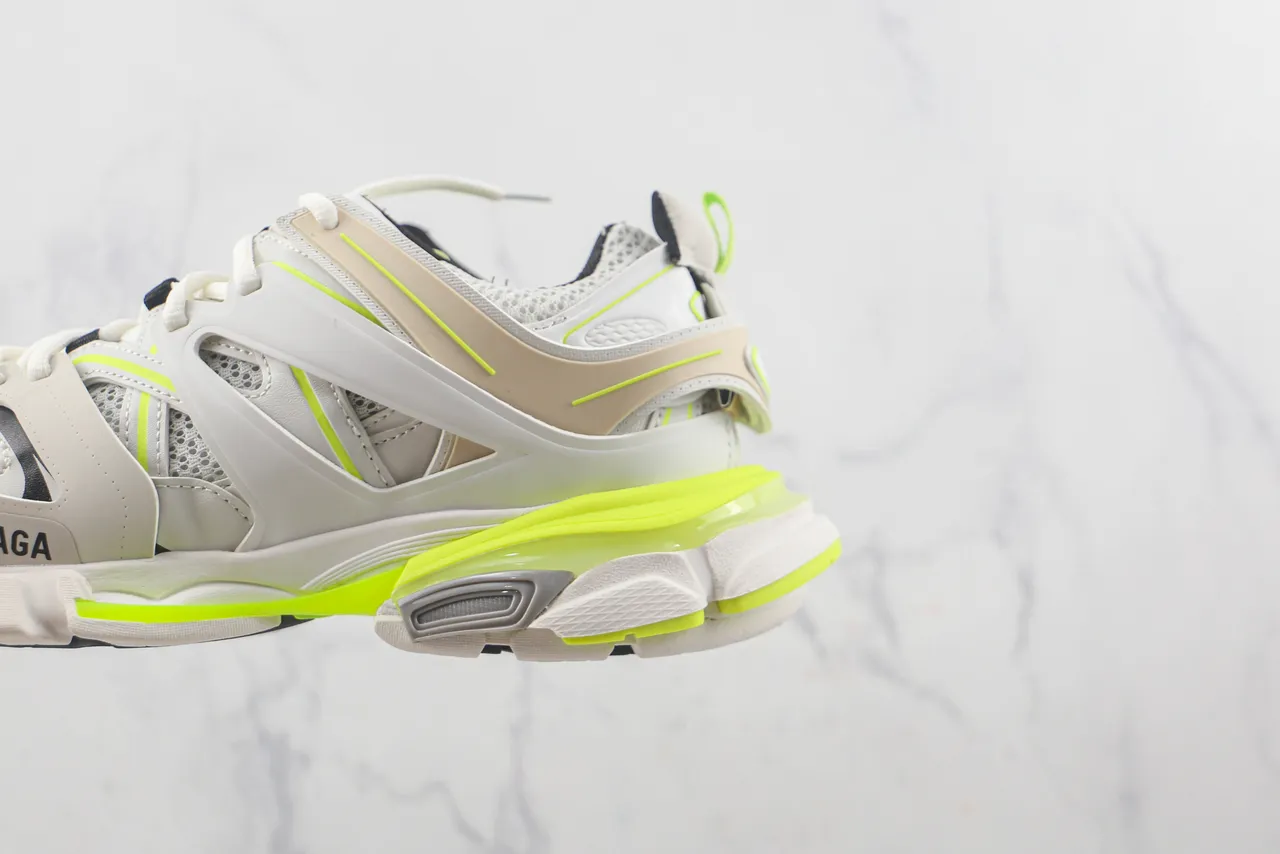 Balenciaga Track Trainer Sneakers Chunky Blanc Beige Vert Néon 7