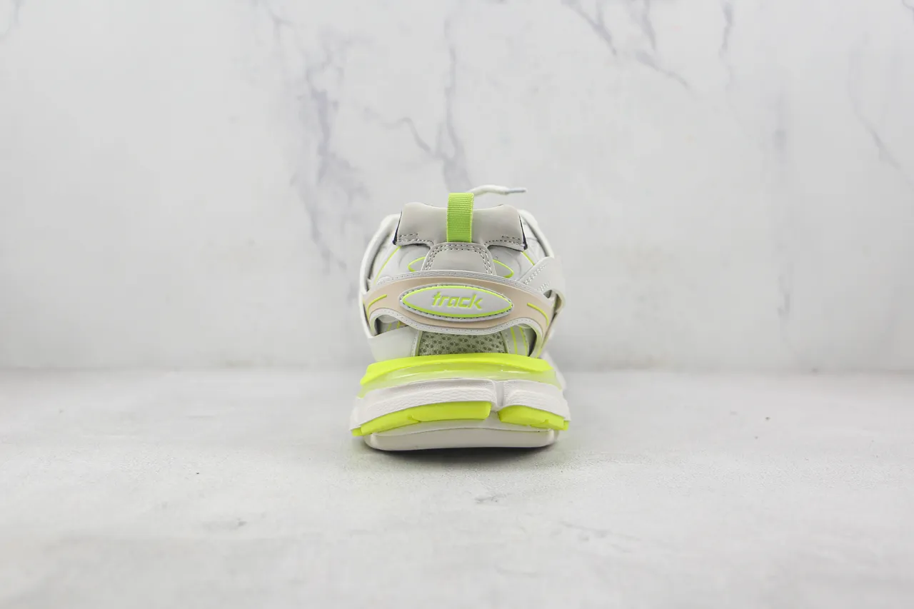 Balenciaga Track Trainer Sneakers Chunky Blanc Beige Vert Néon 9