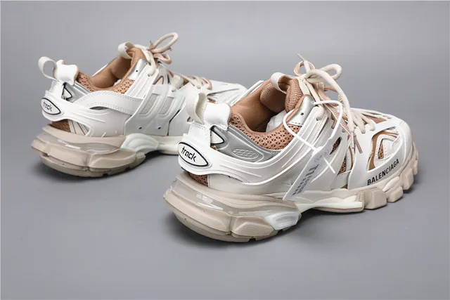 Balenciaga Track Trainer sneakers chunky blancs et marrons 3