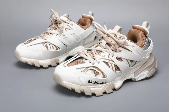 Balenciaga Track Trainer sneakers chunky blancs et marrons 5