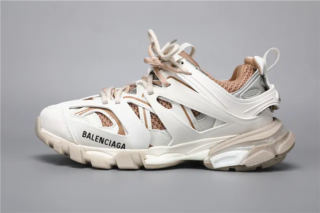 Balenciaga Track Trainer sneakers chunky blancs et marrons 9