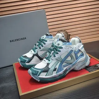 Balenciaga Track Trainer Blancas Turquesa Azul Zapatillas Chunky