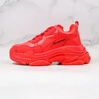 Balenciaga Triple S Zapatillas Chunky Monocromáticas Rojas