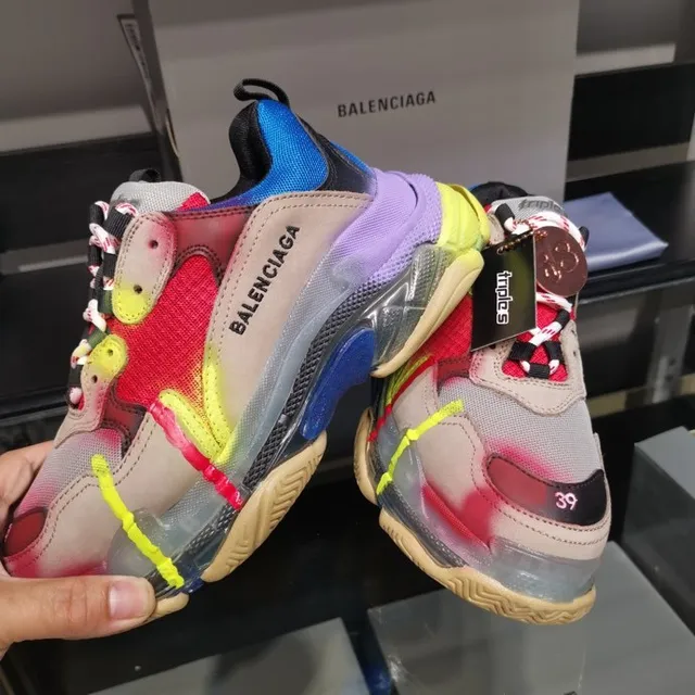 Balenciaga Triple S أحذية رياضية سميكة متعددة الألوان 7