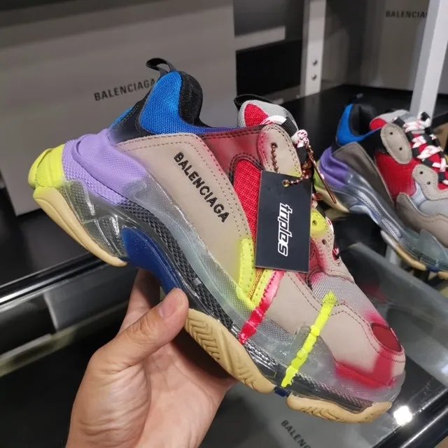 Balenciaga Triple S أحذية رياضية سميكة متعددة الألوان 8
