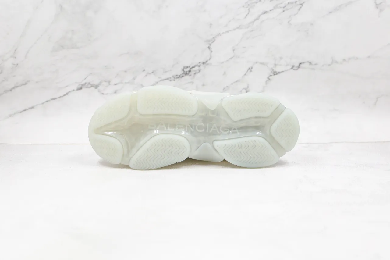 Balenciaga Triple S White Translucent Bubble Chunky Sneakers 3