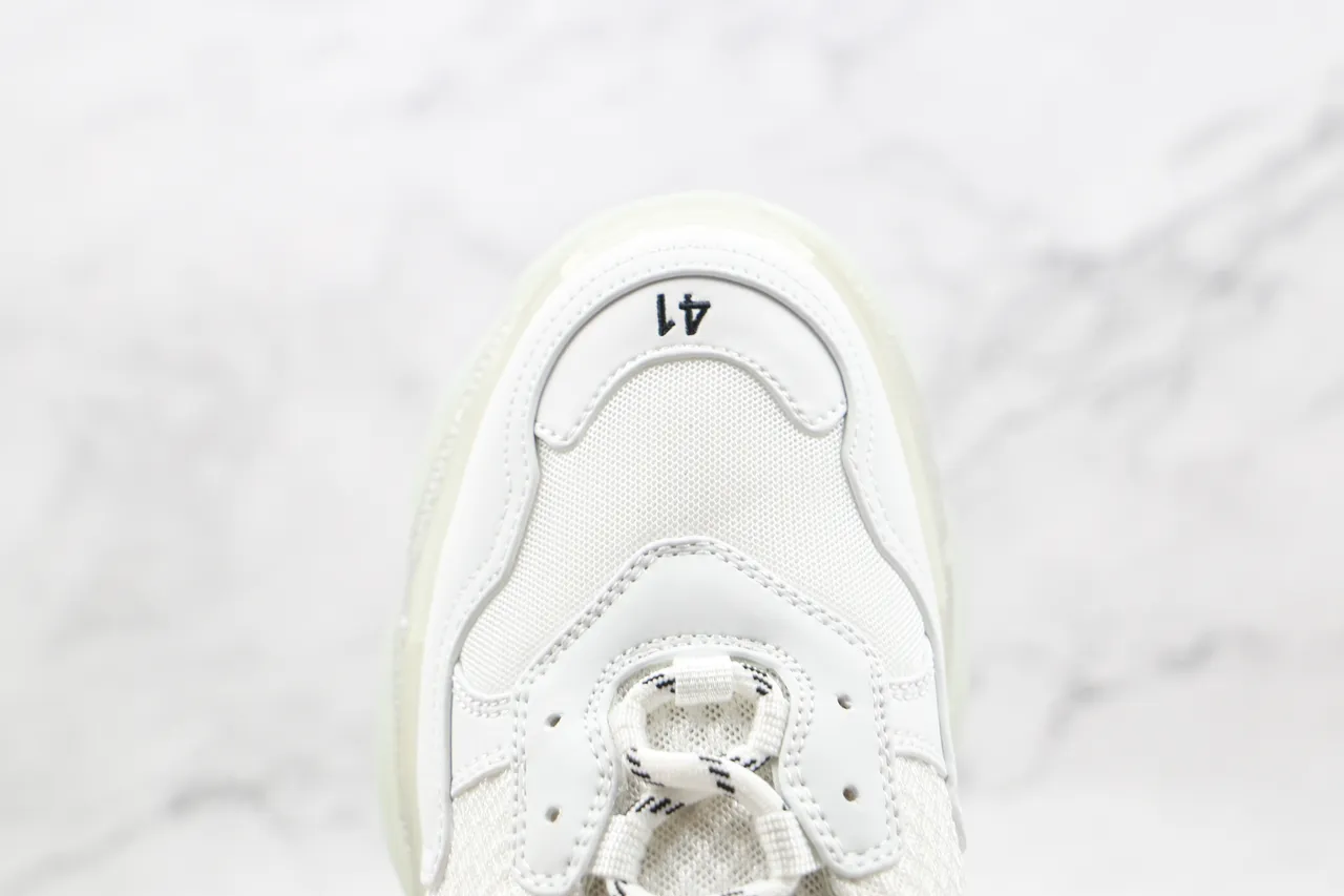 Balenciaga Triple S White Translucent Bubble Chunky Sneakers 5