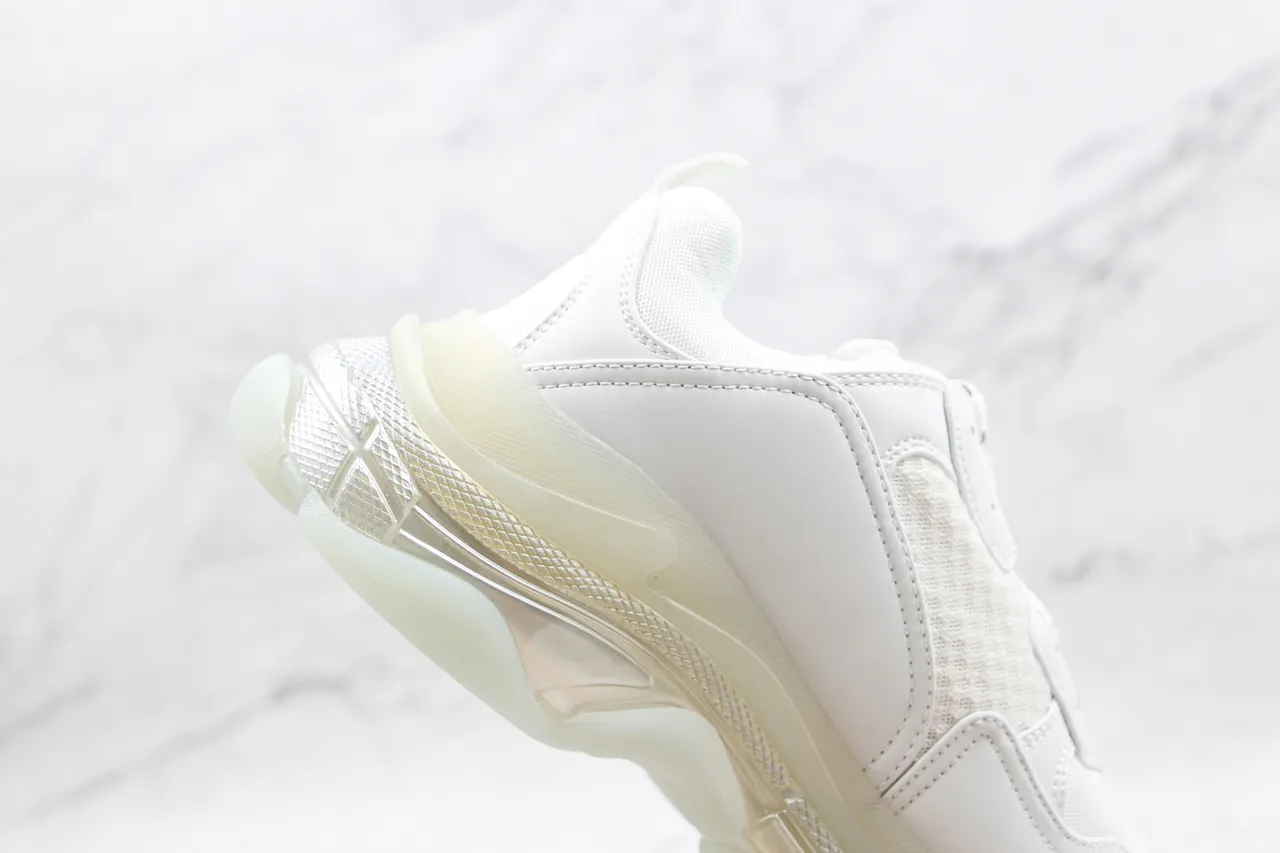 Balenciaga Triple S White Translucent Bubble Chunky Sneakers 6