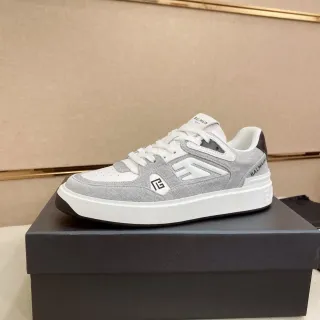 Balmain B-Court Heather Gray and White Lifestyle Sneakers