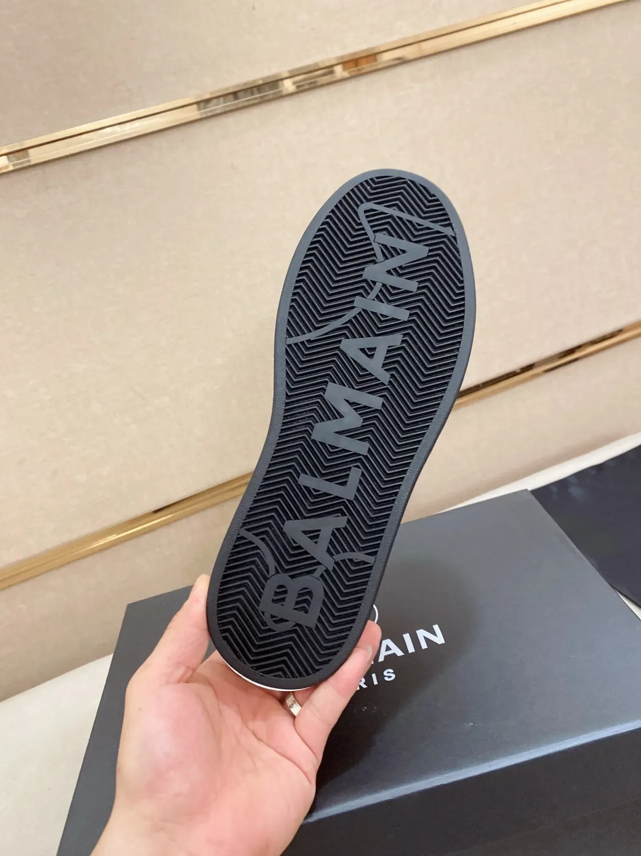 Balmain B-Court Heather Gray and White Lifestyle Sneakers 2