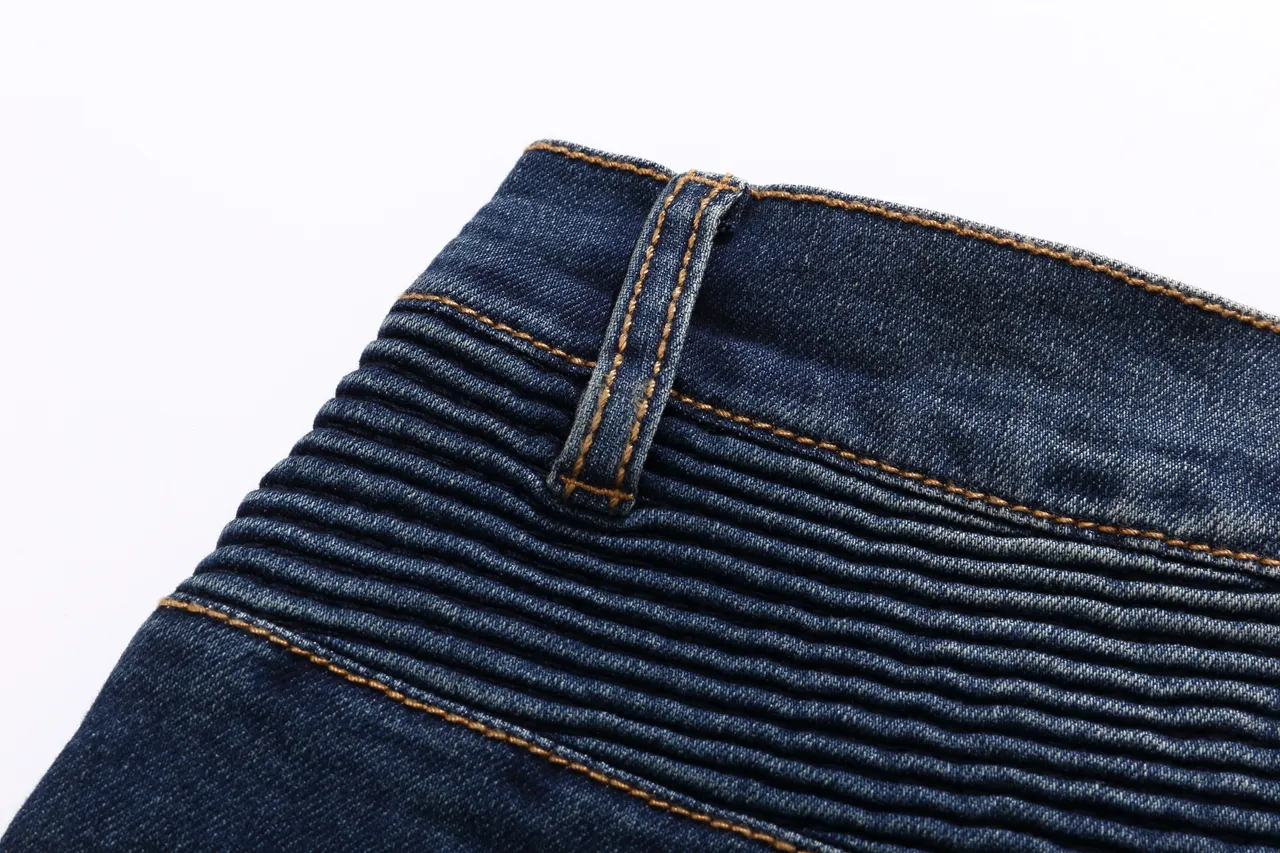 Balmain Biker-Style Ribbed Denim Shorts 4
