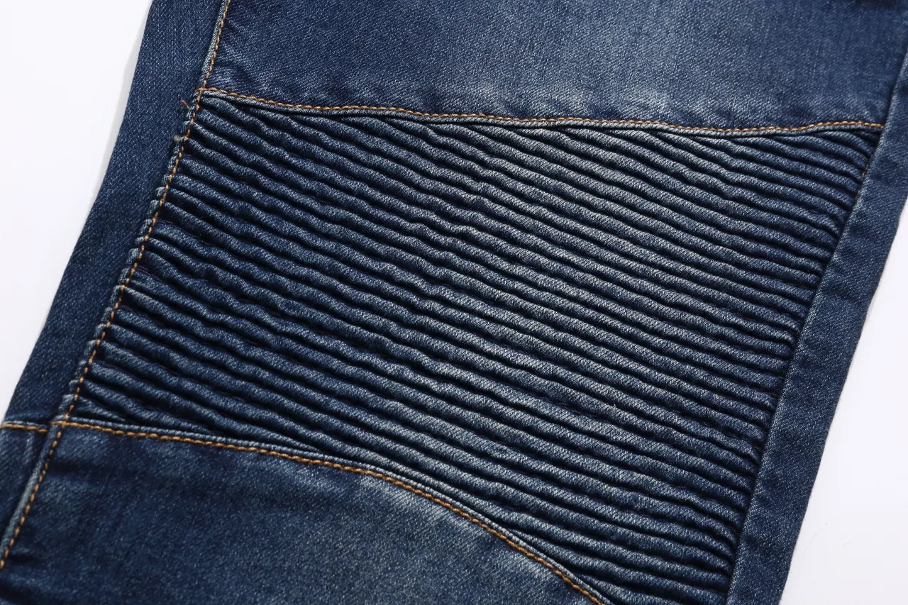 Balmain Biker-Style Ribbed Denim Shorts 14