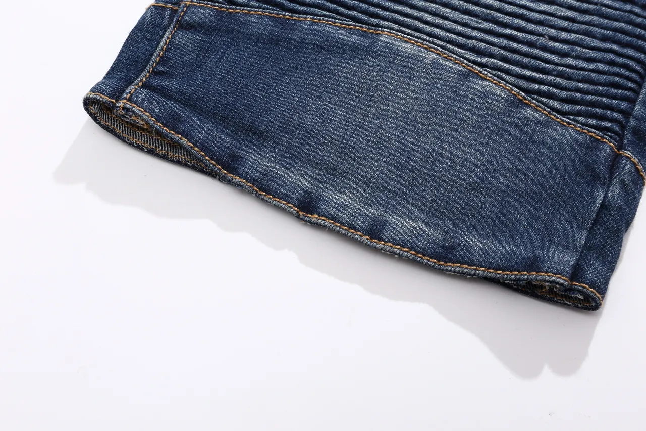 Balmain Biker-Style Ribbed Denim Shorts 15