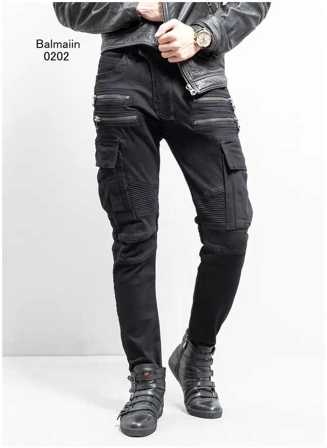 Balmain Pantalons Cargo avec Poches, Ribbed à Genou, Tapered 6
