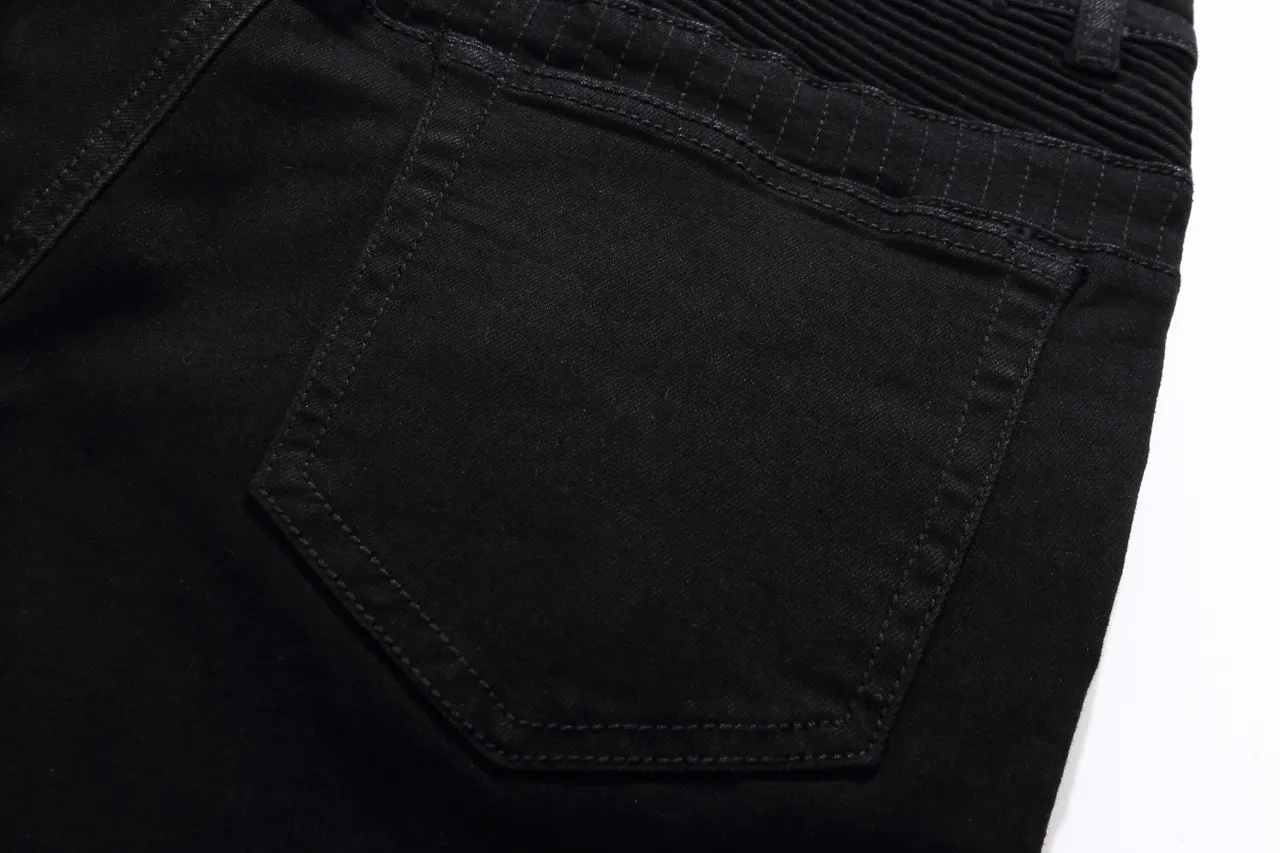 Balmain Moto-Panel Zip Pocket Black Denim Shorts 5