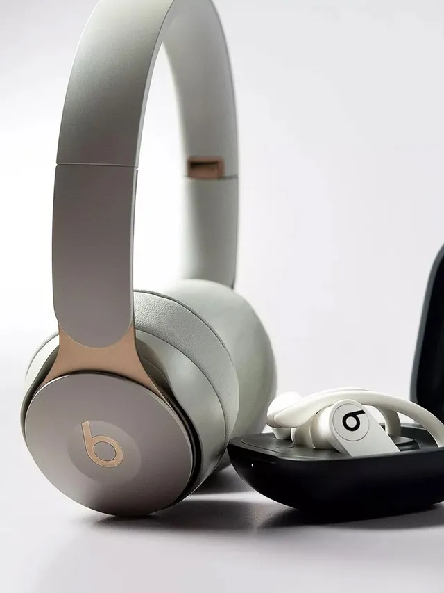 Beats White Gold Compact Matte Finish Over-ear Headphones 16