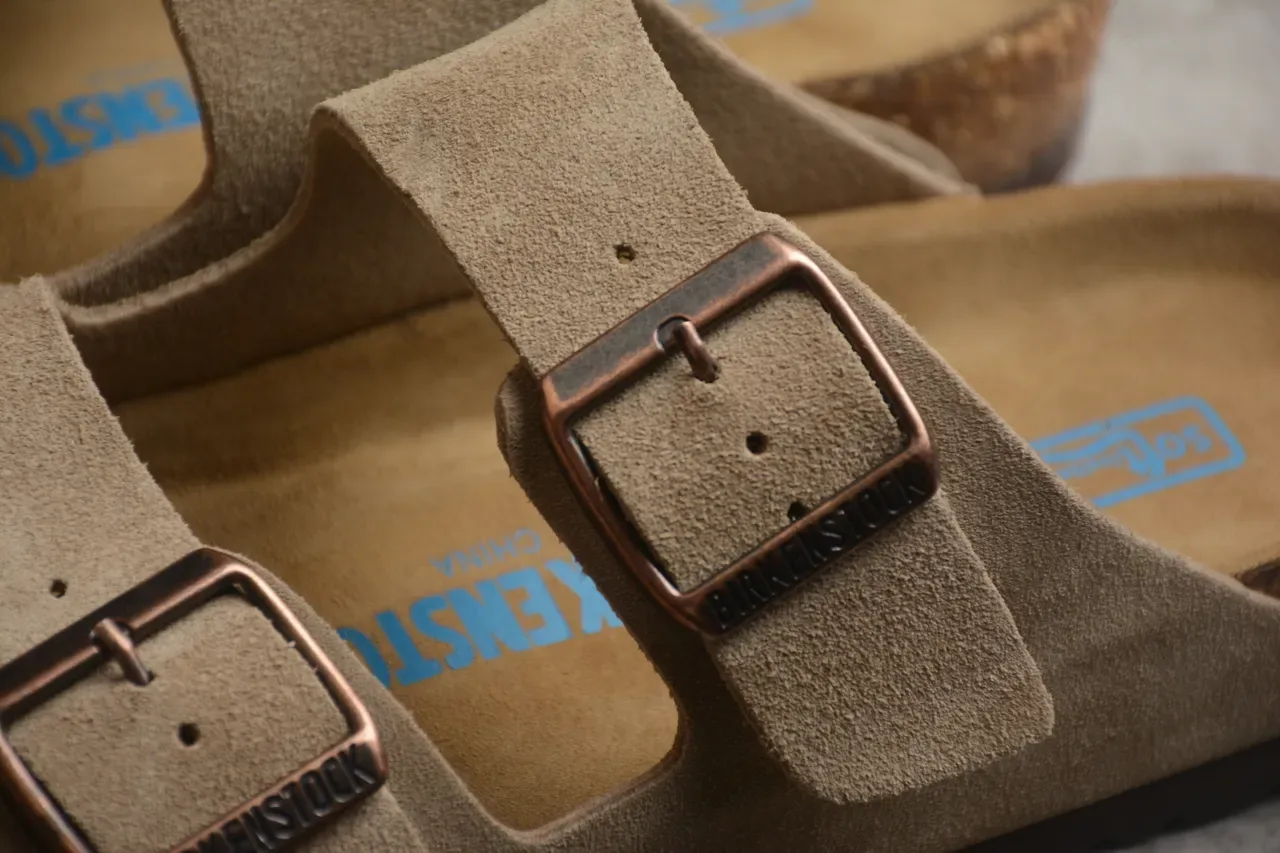 Birkenstock Arizona Beige Suede Casual Sandals 6