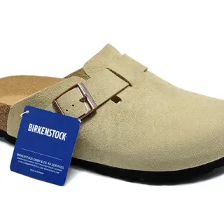 Birkenstock Arizona বেইজ সুয়েড ক্লগ