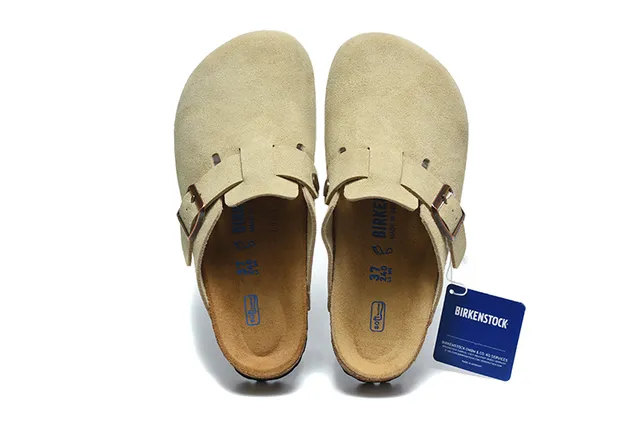Birkenstock Arizona bege camurça zueco 2