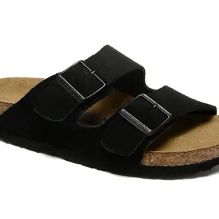 Birkenstock Arizona কালো স্যুড কাজুয়াল স্যান্ডাল