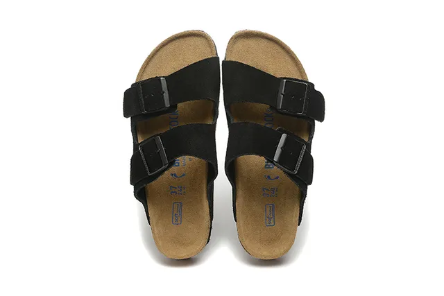 Birkenstock Arizona صندل كاجوال سويد أسود 2