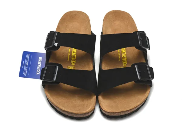Birkenstock Arizona sandália casual de camurça preta 3