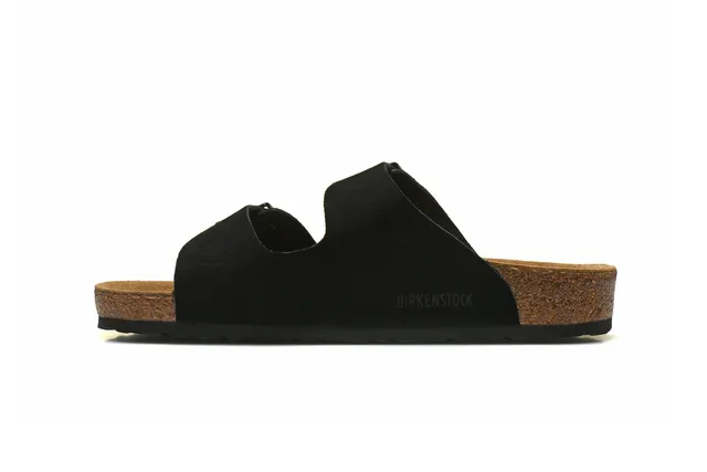 Birkenstock Arizona sandália casual de camurça preta 4