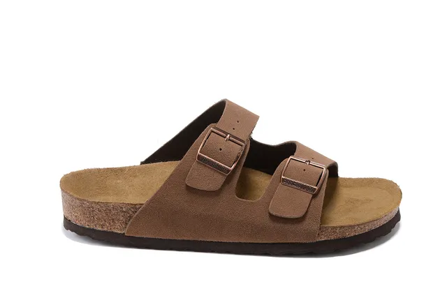 Birkenstock Arizona Marron Aspect Daim à Deux Brides Sandales Casual 2