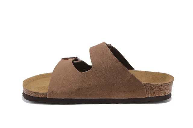 Birkenstock Arizona Marron Aspect Daim à Deux Brides Sandales Casual 4
