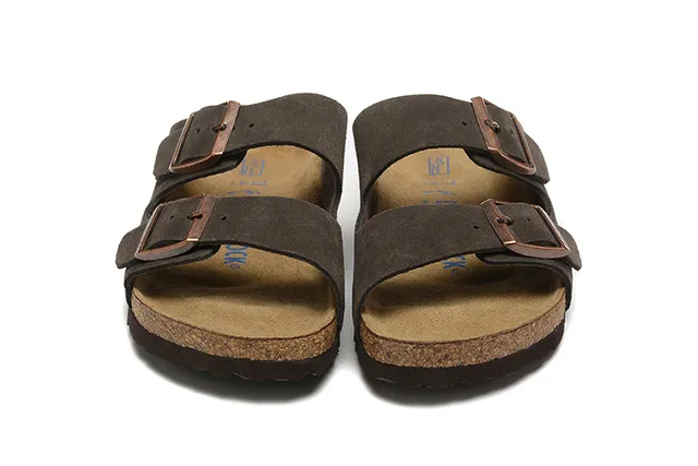 Birkenstock Arizona Sandales Casual daim Brun Foncé 3